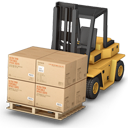 forklift, warehouse icon