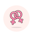 female, lesbian, sign svg vector icon