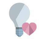 ligthbulb,off,heart icon