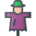 halloween, scarecrow svg vector icon