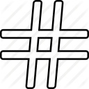 #, communication, grid, hashtag, social network svg vector icon