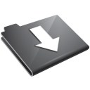 arrow,down,grey,folder,descend,download,fall,decrease,descending icon