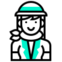 avatar, guide, human, occupation, profession, woman svg vector icon