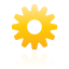 gear, yellow icon