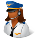 female, pilot icon