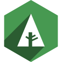 forrst, hexagon, media, shadow, social svg vector icon