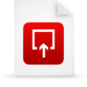 document, file, paper, red icon
