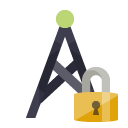 antenna,lock icon