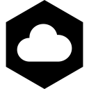 cloudapp, hexagon, media, social svg vector icon