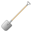 agriculture, dig, gardening, instrument, shovel, spatula, tool svg vector icon