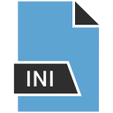 extension, file, ini, name svg vector icon