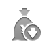 money,bag,yen,down icon