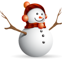 christmas, snow man icon