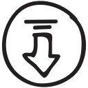 arrow, communication, data, direction, down, download, inbox svg vector icon