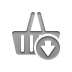 shopping,basket,down icon