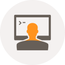 api, coding, developer, development, man, programming, screen svg vector icon