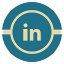 linkedin, media, social, vintage svg vector icon