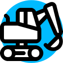digger, excavator, shovel svg vector icon