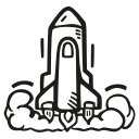 astronomy, launch, shuttle, space, space craft, space ship svg vector icon