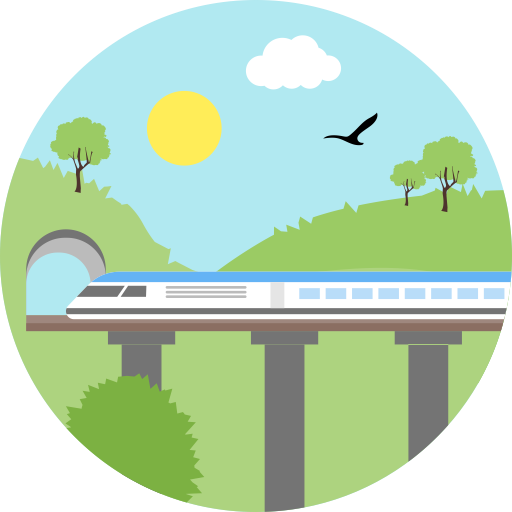 High Speed Rail svg vector icon