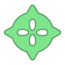 android, bot, droid, green, points, round, virus svg vector icon