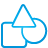 basic, blue, shapes icon
