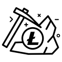 coin, crypto, cryptocurrency, currency, lite, money svg vector icon