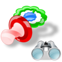 pacifier,search,find,seek icon