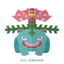 grass, kanto, pokemon, venasaur svg vector icon