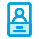 card, id, profile, security, user svg vector icon