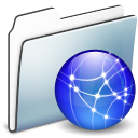 network,folder,graphite,smooth icon
