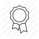 achievement, award, badge, medal, prize, ribbon, winner icon