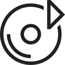 cd, dvd, fun, media, player svg vector icon