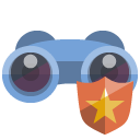 binoculars,shield icon