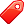 red, tag icon