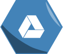 drive, google, hexagon, social svg vector icon