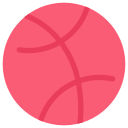 dribbble, logo, media, social svg vector icon