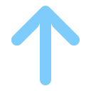arrow, direction, up, upload, wayfinding svg vector icon