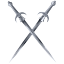 antivirus, arms, guard, protect, protection, safe, secure, security, sword, swords icon