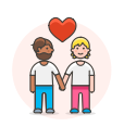 couple, gay, hands, hold svg vector icon