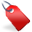 red, tag icon