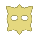 android, bot, eyes, hexagon, round, virus, yellow svg vector icon