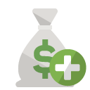money,bag,add icon