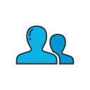 discover, linkedin, network, users svg vector icon