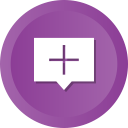 add, bubble, chat, comment, speech svg vector icon