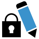 access, edit, lock, stop svg vector icon
