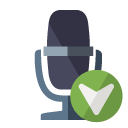 radio,microphone,down icon