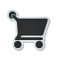 cart, shopping, sticker icon