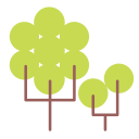 green, nature, round, tree svg vector icon