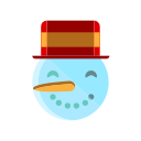 christmas, hat, merry, smile, snow, snowman svg vector icon